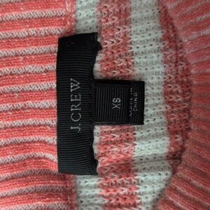Striped Pink and White Women's Sweater By J. Crew